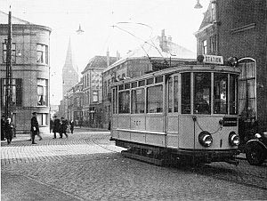 Markt Enschede met tram